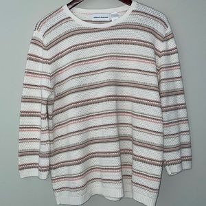 Vintage Alfred Dunner Stripped Knit Sweater